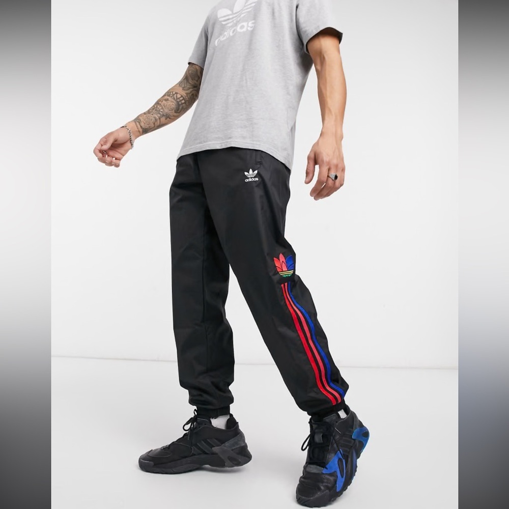 Adidas 3D Trefoil 3-Stripes Track Pants In Black Sz M Mens